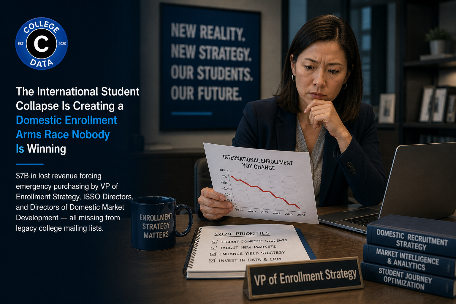 The International Student Collapse Is Creating a Domestic Enrollment Arms Race Nobody Is Winning — and the Vendors Selling to the Wrong Contacts Are Missing the Emergency Purchasing Wave
